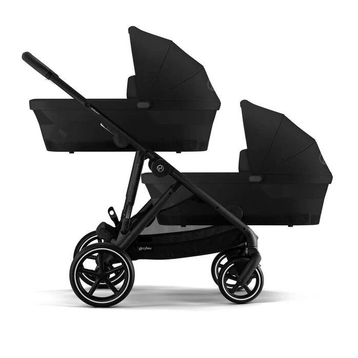 עגלת תינוק חשמלית לתאומים / אחים e-Gazelle S2 שחור Moon Black - Image 3