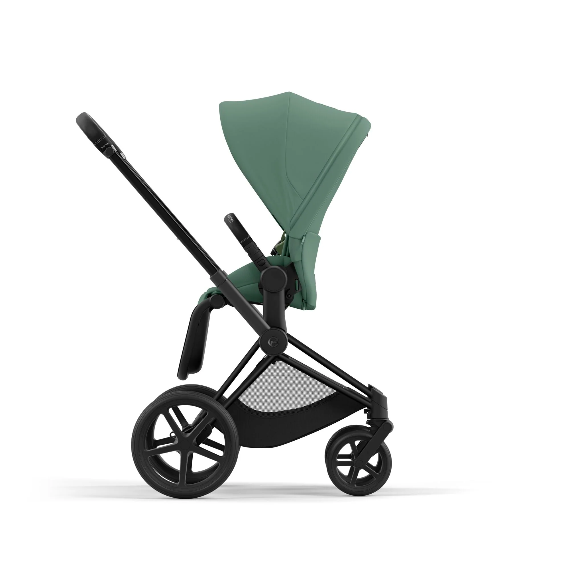 עגלת תינוק Priam 4 Leaf Green עם שלדה שחור מט - Image 2