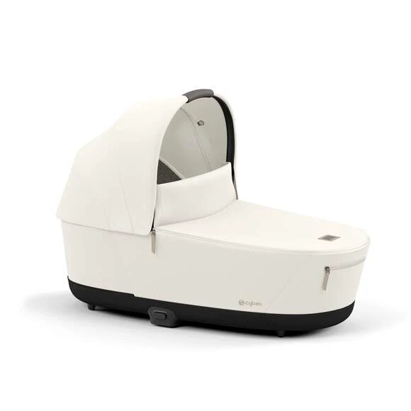 עגלת תינוק Priam 4 Off White עם שלדה כרום שחור - Image 4