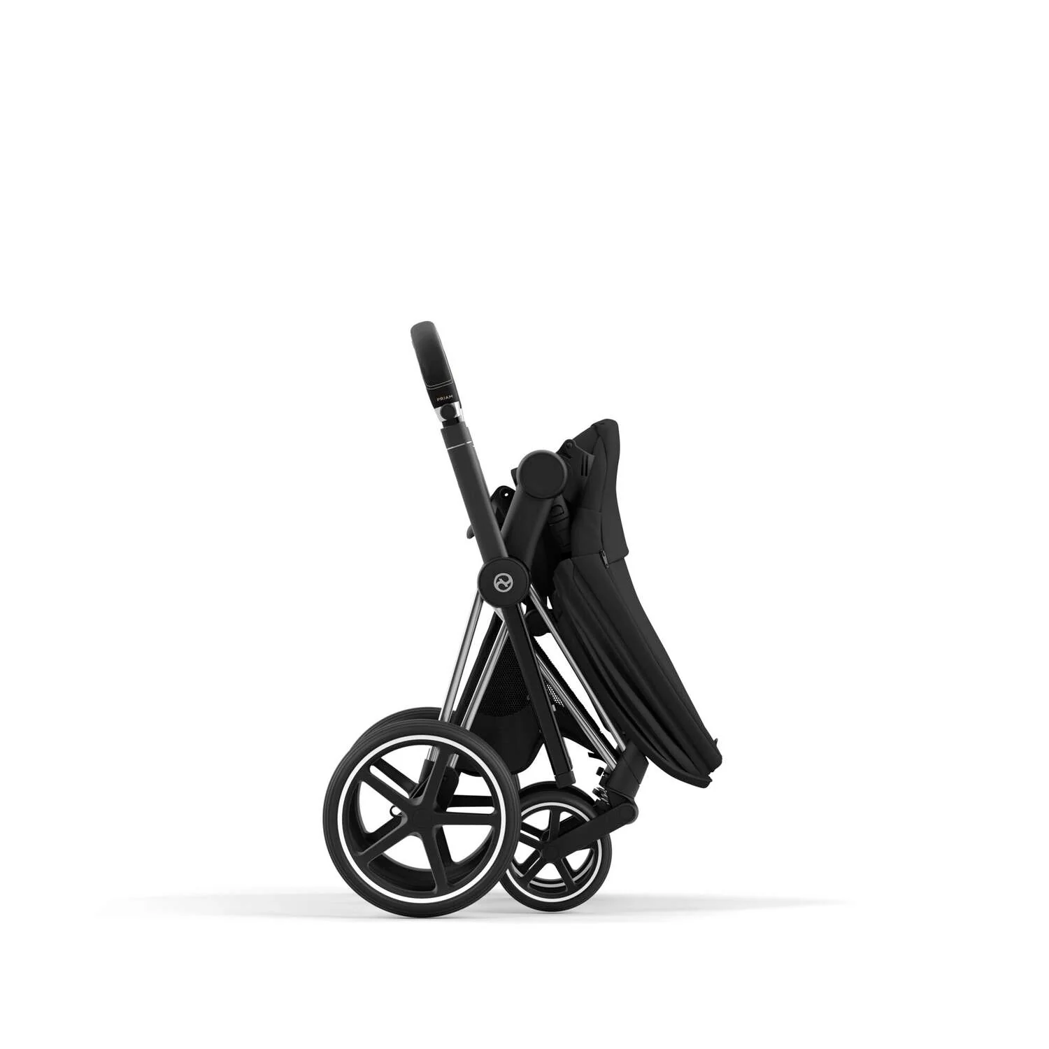 עגלת תינוק Priam 4 Sepia Black עם שלדה כרום שחור - Image 10