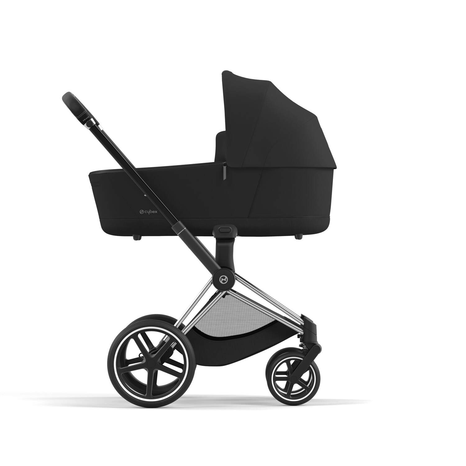 עגלת תינוק Priam 4 Sepia Black עם שלדה כרום שחור - Image 4